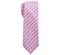 Retreez Cravate Fine Slim À rayures Tissée en Microfibres de Rose et gris