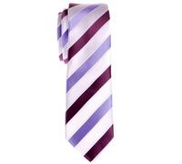 Retreez Cravate Fine Slim À rayures Trois Couleurs Tissée en Microfibres de violet