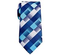 Retreez Cravate vintage en microfibre tissée pour homme Motif géométrique 8 cm 6 couleurs - Bleu - Taille Unique