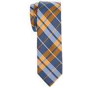 Retreez Preppy Cravate fine en microfibre tissée à carreaux 5,1 cm - Jaune - Taille Unique