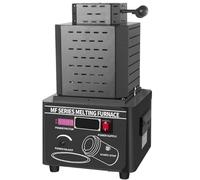 RETRIN Four Fusion électrique Four Fusion en Or,Four Fusion Numérique Automatique 1600℃/2912℉,Four Fusion des Métaux,Capacité 1/2/3 Kg, Kit Four Coulée pour Raffinage l'or Et l'argent 2kg-Black