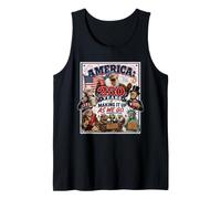 Retro 1776 America 250 Years Making IT UP AS WE GO Humour Débardeur