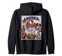 Retro 1776 America 250 Years Making IT UP AS WE GO Humour Sweat à Capuche