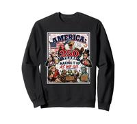 Retro 1776 America 250 Years Making IT UP AS WE GO Humour Sweatshirt