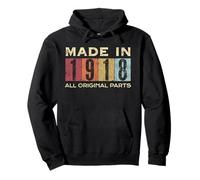 Rétro 1918 Toutes les pièces d'origine vintage fabriquées en 1918 pour hommes et femmes Sweat à Capuche