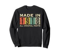 Rétro 1918 Toutes les pièces d'origine vintage fabriquées en 1918 pour hommes et femmes Sweatshirt