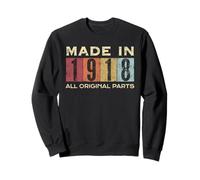 Rétro 1918 Toutes les pièces d'origine vintage fabriquées en 1918 pour hommes et femmes Sweatshirt