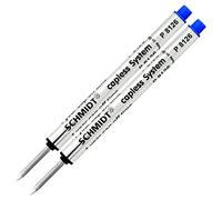 Rétro 1951 courte Capless recharge d'encre Stylo à pointe fine, Schmidt P8126, P8126 Short Bleu, 2-pack Schmidt Capless Roller Ball Recharges, compatible avec Retro 51 Tornado Roller Ball stylos.
