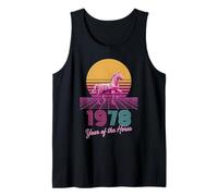 Rétro 1978 ANNÉE du Cheval CNY Zodiac Rider Fortune Débardeur