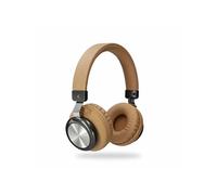 KSIX Retro 2 - Écouteurs avec micro - circum-aural - Bluetooth - sans fil, filaire - Suppresseur de bruit actif - jack 3,5mm - brun Brun G