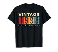 Rétro 28 Ans Vintage 1998 Édition Limitée Anniversaire T-Shirt