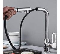 Retro, 360° Swivel spout, Hot and Cold Brass Mixer Double Cross Handles, Three-Hole Basin taps Mixers Bathroom Sink Tap, Chrome Plated