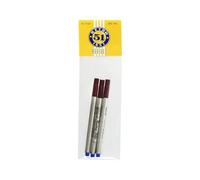 Retro 51 REF57PB Lot de 3 recharges d'encre pour stylo roller Bleu