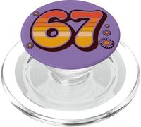 Retro 6 7 Summer Alpha Slang 67 Beach PopSockets PopGrip pour MagSafe