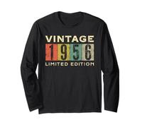 Retro 69 ans Vintage 1956 Édition Limitée Anniversaire Manche Longue