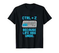 Retro 8-Bit Ctrl Z Life Undo Programmer Fantaisie Humour T-Shirt