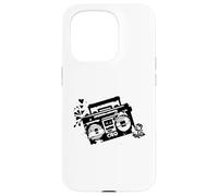 Retro 80s 90s Boom-Box Vintage Cassette Player Graphic Tee Coque pour iPhone 15 Pro