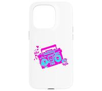 Retro 80s 90s Boom-Box Vintage Cassette Player Graphic Tee Coque pour iPhone 15 Pro