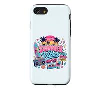 Retro 80s 90s Nostalgie Summer Vibes Beach Boombox Vacation Coque pour iPhone SE (2020) / 7/8