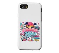 Retro 80s 90s Nostalgie Summer Vibes Beach Boombox Vacation Coque pour iPhone SE (2020) / 7/8