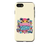 Retro 80s 90s Nostalgie Summer Vibes Beach Boombox Vacation Coque pour iPhone SE (2020) / 7/8