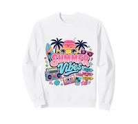 Retro 80s 90s Nostalgie Summer Vibes Beach Boombox Vacation Sweatshirt