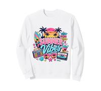 Retro 80s 90s Nostalgie Summer Vibes Beach Boombox Vacation Sweatshirt