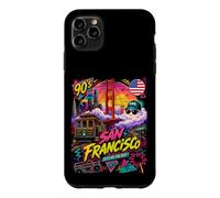 Retro 90s San Francisco California Skyline City by The Bay Coque pour iPhone 11 Pro Max