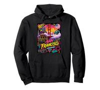 Retro 90s San Francisco California Skyline City by The Bay Sweat à Capuche
