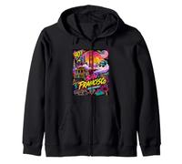 Retro 90s San Francisco California Skyline City by The Bay Sweat à Capuche