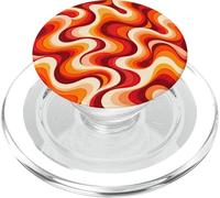 Rétro Abstrait Ondulé Motif Boho Groovy Tourbillons Hippie PopSockets PopGrip pour MagSafe