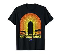 Rétro Afrique du Sud Top National Parks Artwork Sunset Safari T-Shirt