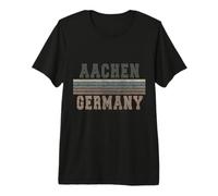 Retro Aix-la-Chapelle Allemagne T-Shirt Haut de Gamme