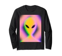 Retro Alien Aura Psychedelic Rainbow Aesthetic Cryptozoology Manche Longue