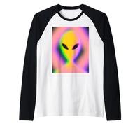 Retro Alien Aura Psychedelic Rainbow Aesthetic Cryptozoology Manche Raglan