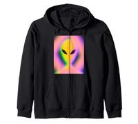 Retro Alien Aura Psychedelic Rainbow Aesthetic Cryptozoology Sweat à Capuche
