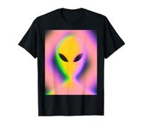Retro Alien Aura Psychedelic Rainbow Aesthetic Cryptozoology T-Shirt