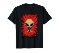 Retro Alien Head - Vintage Sci-Fi Invasion Art T-Shirt