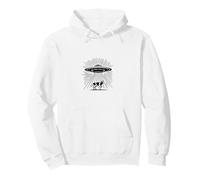 Retro Alien OVNI Vache Enlèvement Faisceau Cosmique Sci-FI Sweat à Capuche