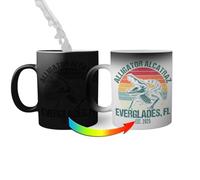 Retro Alligator Alcatraz Florida Tasse magique de Nouveauté amusantes 330ml