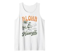 Rétro Aloha Hawaii Vintage Island Hula Girl Tropical pour femmes Débardeur