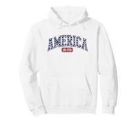 Retro America Est 1776 Étoiles patriotiques 4 Juillet Sweat à Capuche