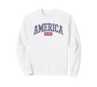 Retro America Est 1776 Étoiles patriotiques 4 Juillet Sweatshirt