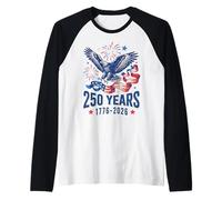 Rétro Amériques Anniversaire Juillet 4 2026 Vintage Aigle Patriotique Manche Raglan