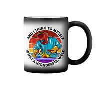 Retro And I think to myself what a wonderful weld Hot rods worldwide Magie noire tasse à café Mug