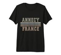 Rétro Annecy France T-Shirt Haut de Gamme