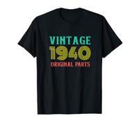 Rétro Année de Naissance Vintage 1940 Pièces Originales Anniversaire T-Shirt