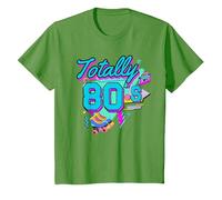 Rétro années 1980 coloré Totally 80's Funny 80 Rave fête à thème T-Shirt, Enfant, Herbe, 10 Ans
