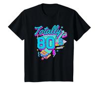 Rétro années 1980 coloré Totally 80's Funny 80 Rave fête à thème T-Shirt, Enfant, Noir, 4 Ans