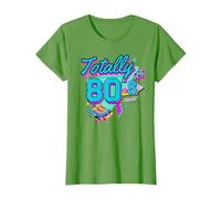 Rétro années 1980 coloré Totally 80's Funny 80 Rave fête à thème T-Shirt, Femme, Herbe, L